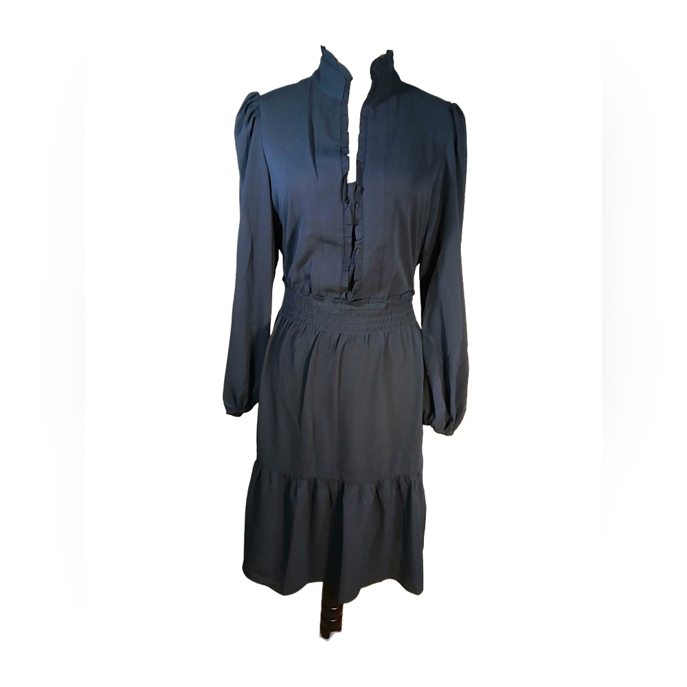 NWT London Times Navy Long Sleeve Dress